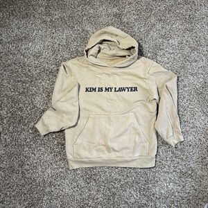TALENTLESS Light Tan Hoodie with White Text